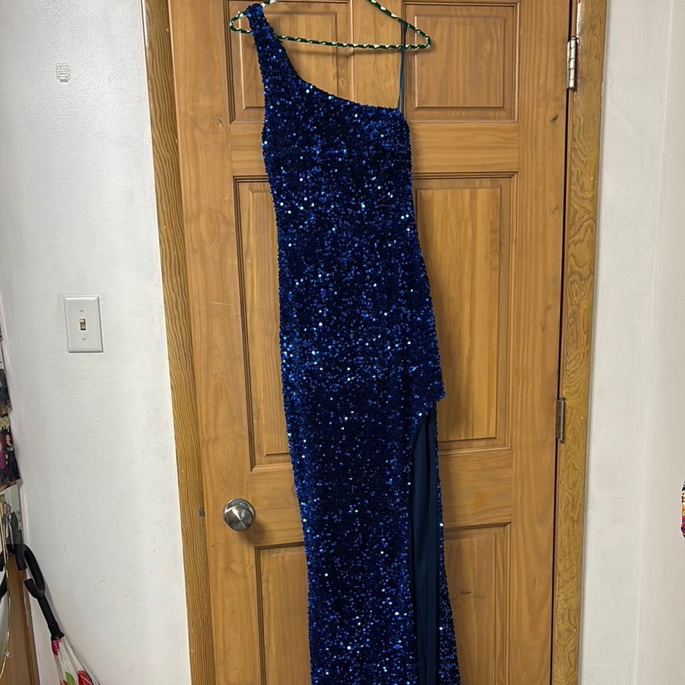 Stunning Blue Sequin Gown